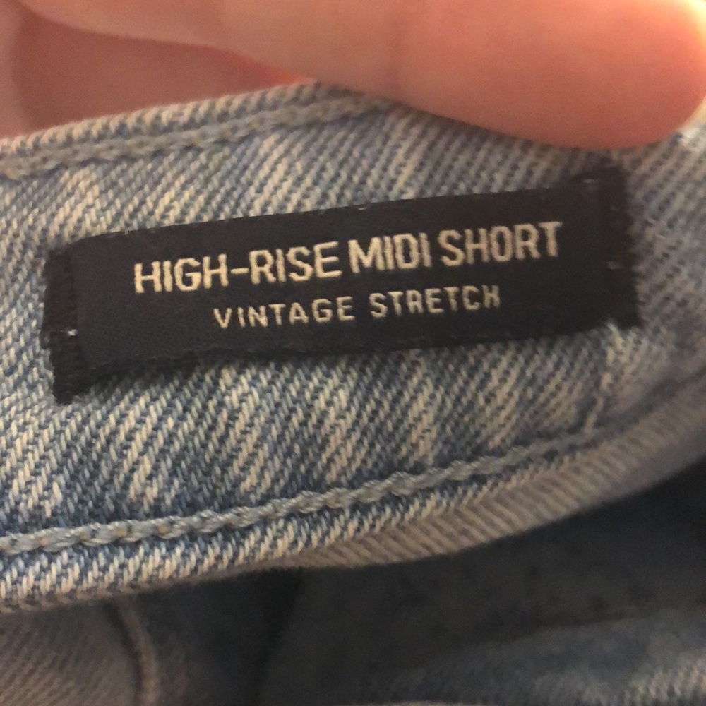 🔹 4 for $30 Hollister High Rise Midi Jean Short, Size 0 - Picture 5 of 5